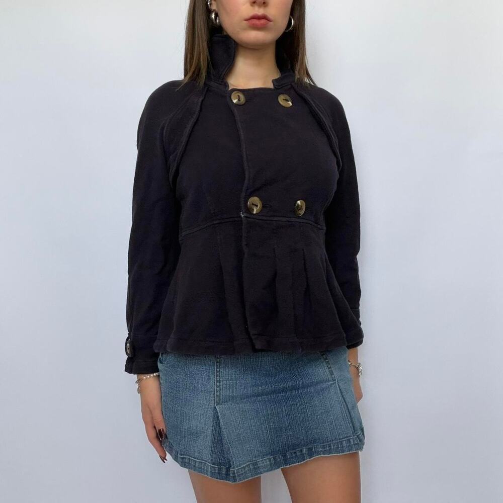 Allihop Black Cotton Peacoat